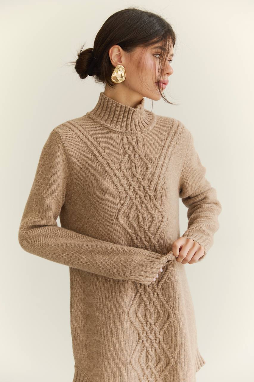 Knitted Wool Dress — front — SHEVCHENKO