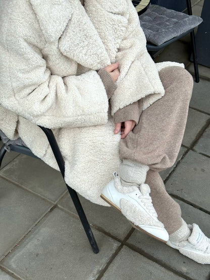 Fur-Trimmed Sneakers — side — SHEVCHENKO
