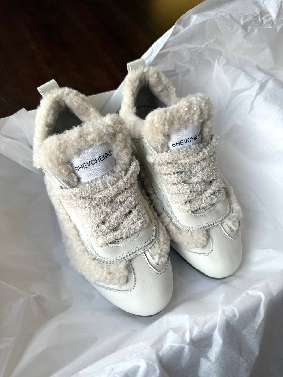 Fur-Trimmed Sneakers — look — SHEVCHENKO