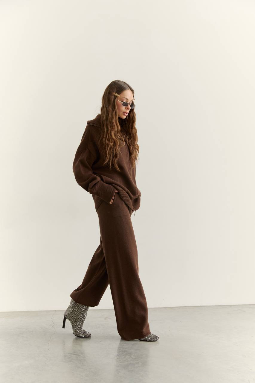 Lambswool Set: Zip-Up Cardigan and Trousers — look — SHEVCHENKO