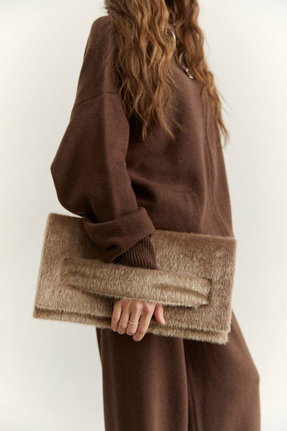 Pony Eco-Leather Clutch — front — SHEVCHENKO