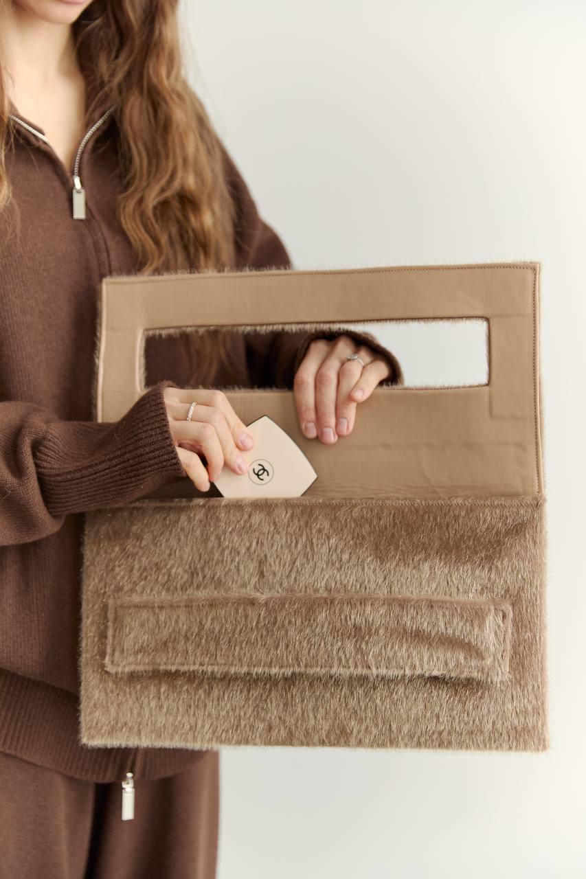 Pony Eco-Leather Clutch — side — SHEVCHENKO