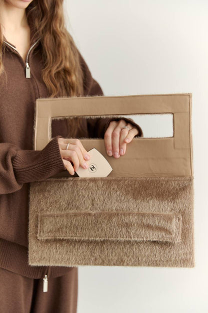 Pony Eco-Leather Clutch — side — SHEVCHENKO