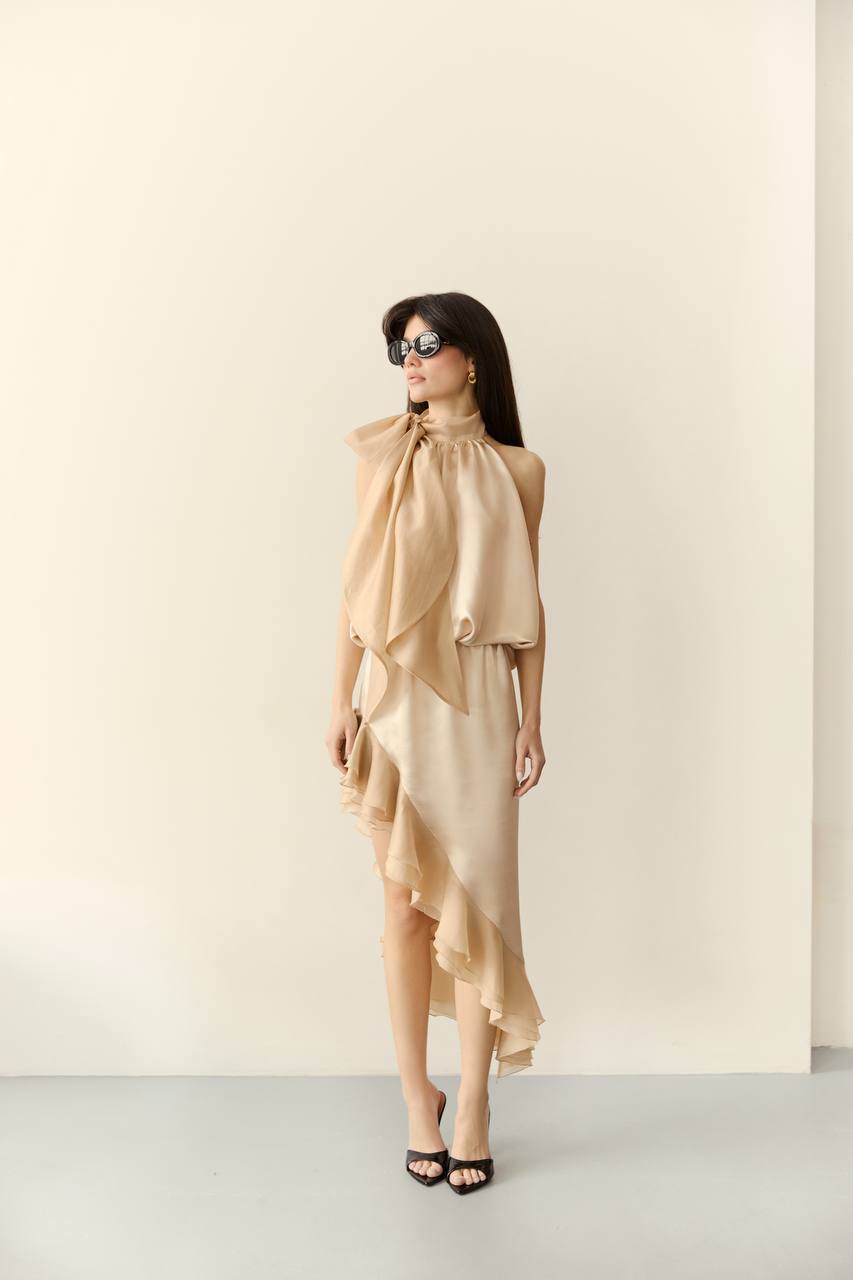 Viscose Top, Beige — detail — SHEVCHENKO