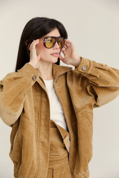 Corduroy Bomber Jacket — lifestyle — SHEVCHENKO
