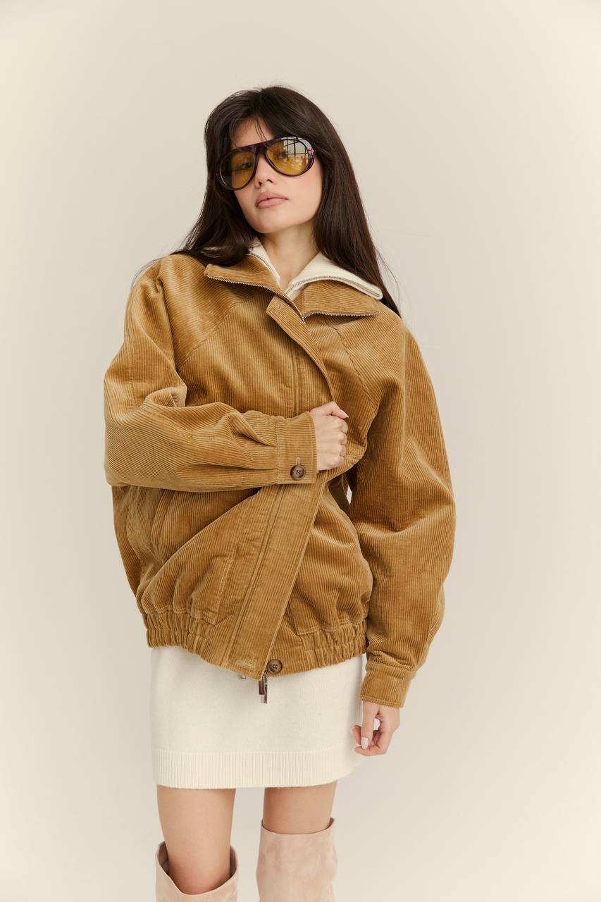 Corduroy Bomber Jacket — detail — SHEVCHENKO