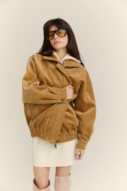 Corduroy Bomber Jacket — detail — SHEVCHENKO