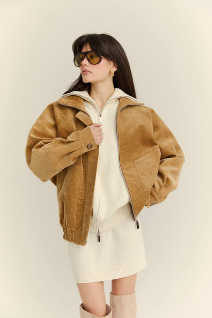 Corduroy Bomber Jacket — look — SHEVCHENKO