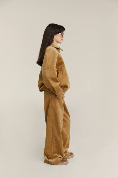 Corduroy Bomber Jacket — side — SHEVCHENKO