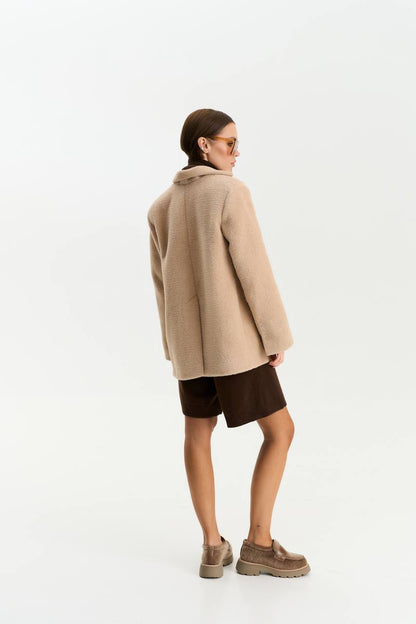Textured Alpaca Wool Jacket — side — SHEVCHENKO