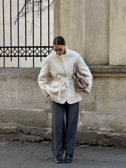 Cotton Set: Zip-Up Cardigan and Trousers — lifestyle — SHEVCHENKO
