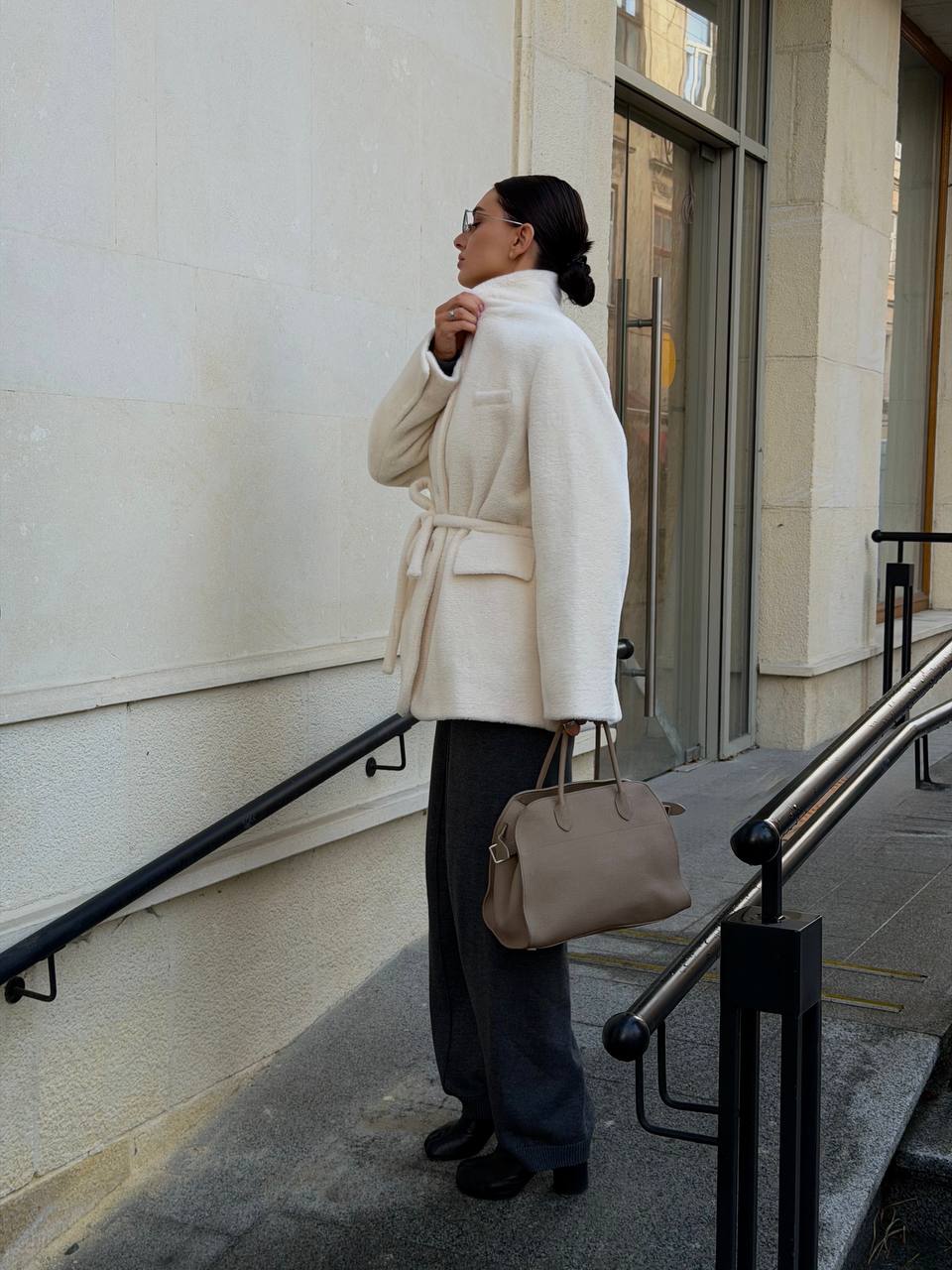 Cotton Set: Zip-Up Cardigan and Trousers — lifestyle — SHEVCHENKO