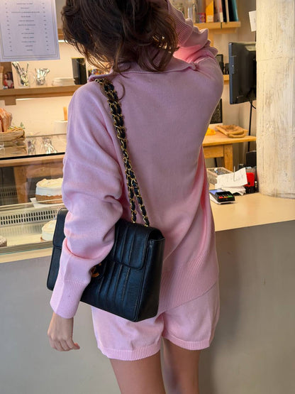 Cotton Set: Zip-Up Cardigan and Shorts — lifestyle — SHEVCHENKO