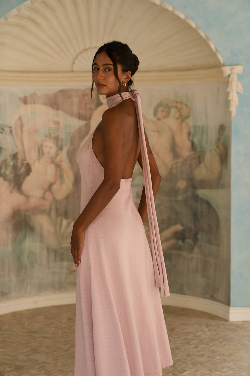 Knitted Open-Back Dress — side — SHEVCHENKO