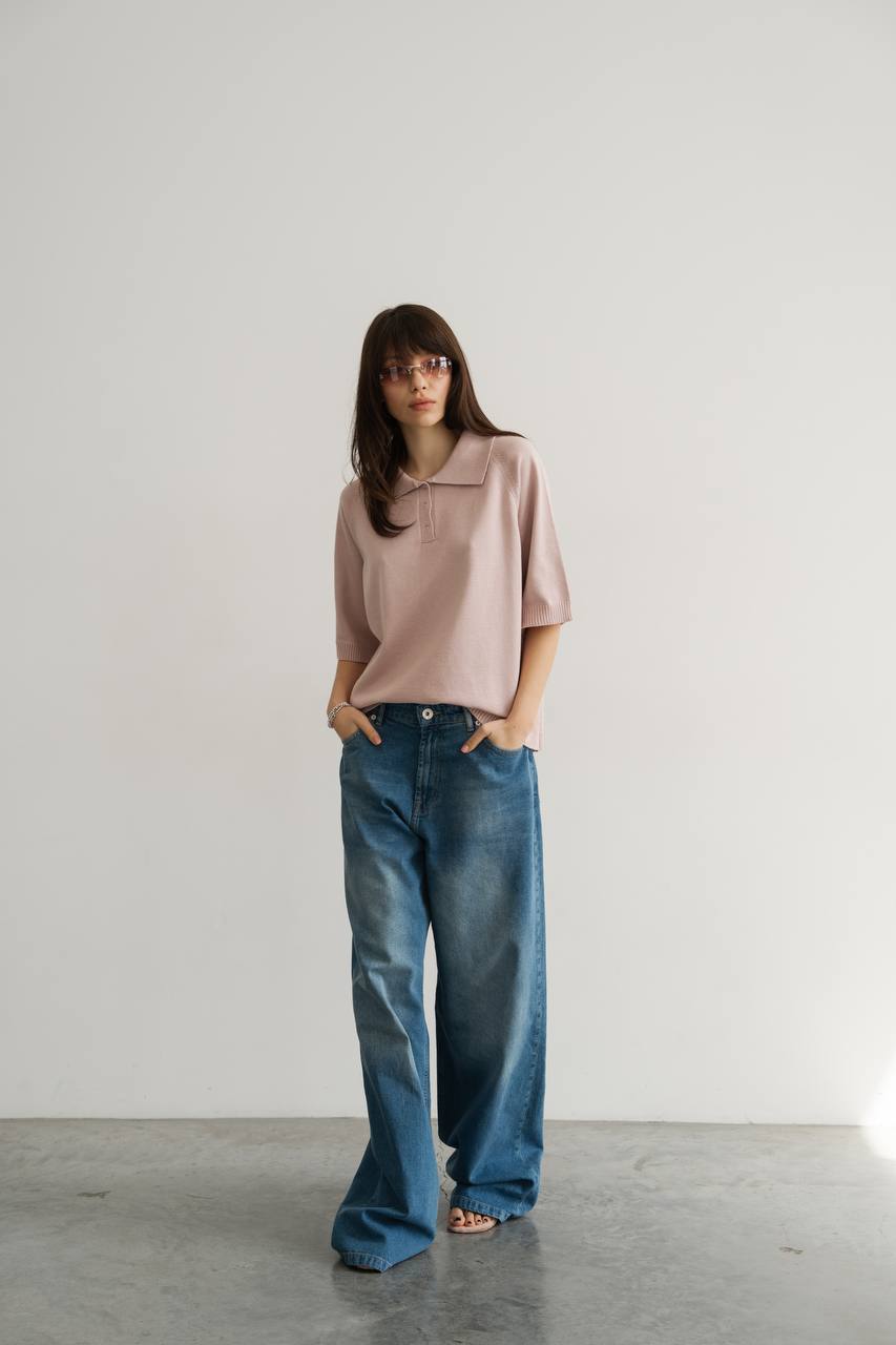 Knitted Polo Shirt — front — SHEVCHENKO