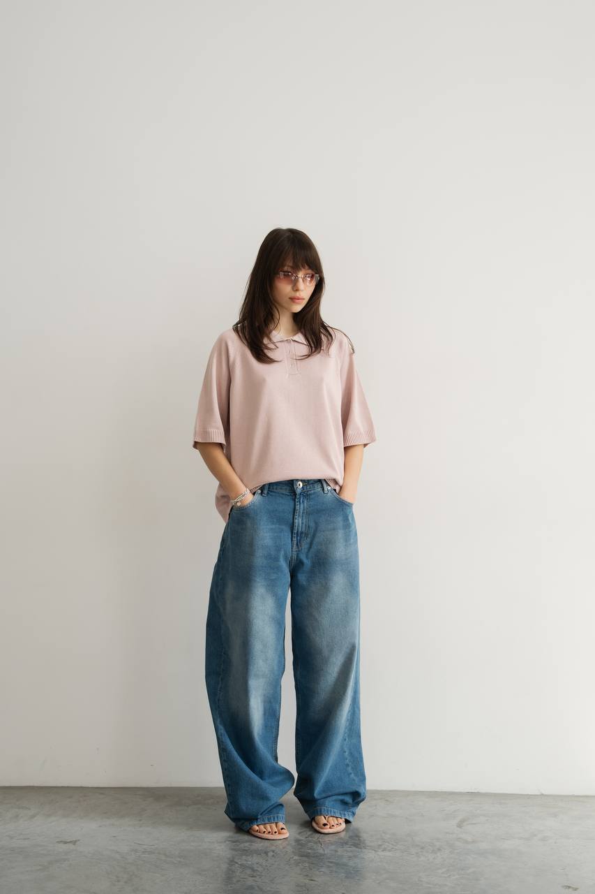 Knitted Polo Shirt — повний зріст — SHEVCHENKO