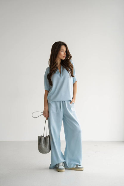 Viscose Set — Комплект з віскози, блакитний— повний зріст — SHEVCHENKO