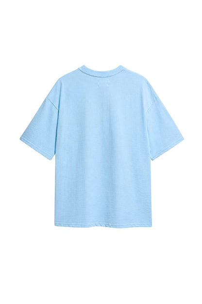 Oversized Cotton T-Shirt, Light Blue
