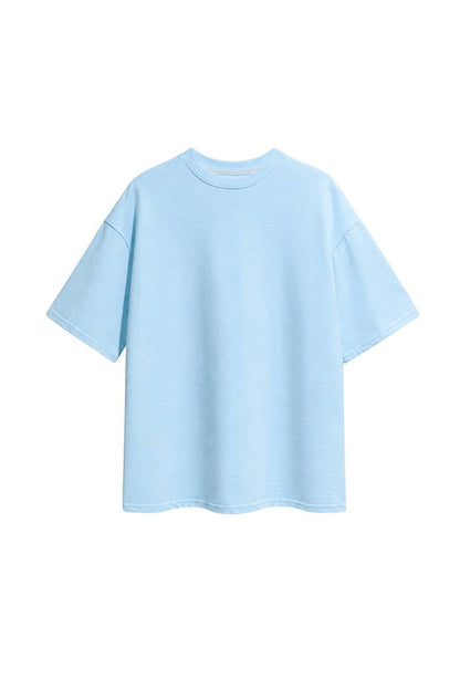 Oversized Cotton T-Shirt, Light Blue