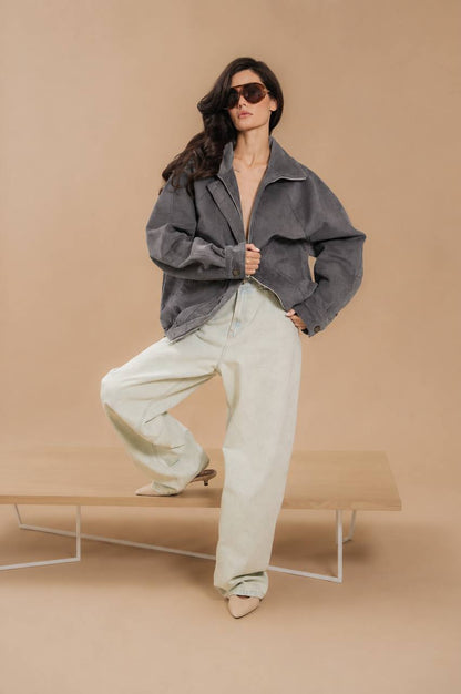 Corduroy Bomber Jacket — full length — SHEVCHENKO