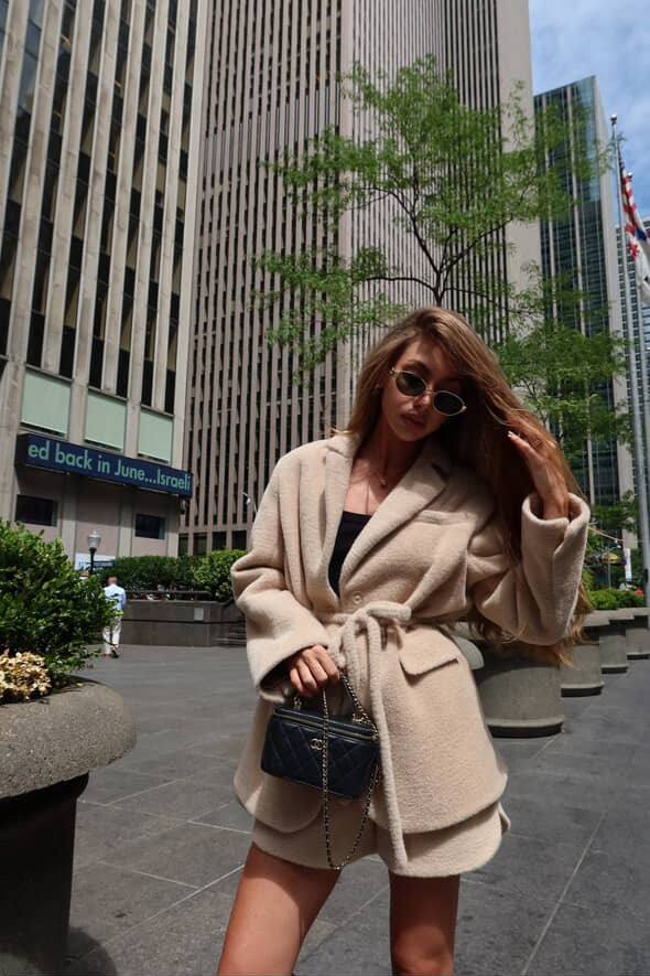 Textured Alpaca Wool Jacket — lifestyle — SHEVCHENKO