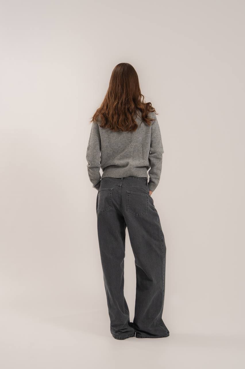 Fitted Zip-Up Lambswool Cardigan — back — SHEVCHENKO