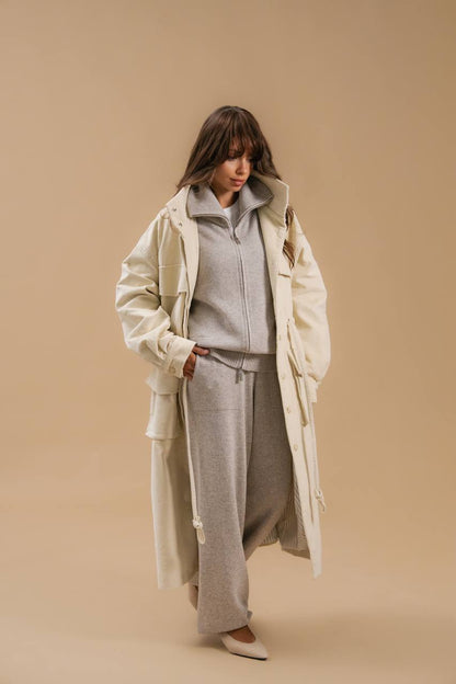 Lambswool Set: Zip-Up Cardigan and Trousers — look — SHEVCHENKO