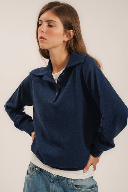 Lambswool Polo Sweater — lifestyle — SHEVCHENKO