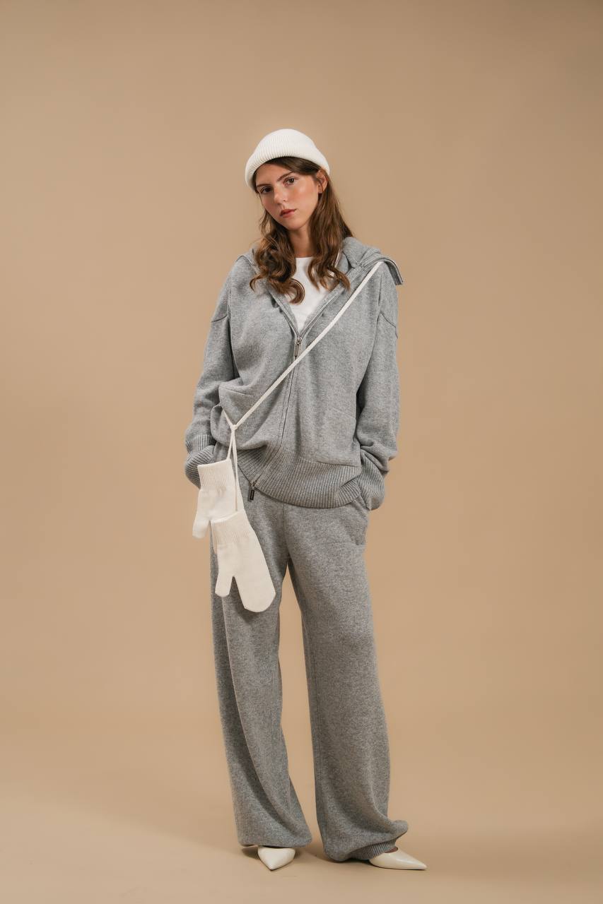 Lambswool Set: Zip-Up Hooded Cardigan — look — SHEVCHENKO