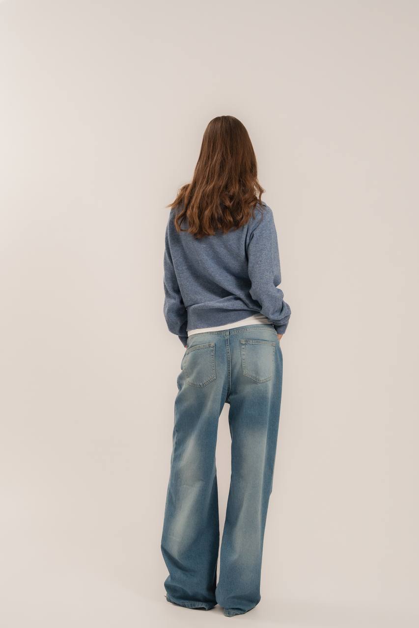 Lambswool Polo Sweater — back — SHEVCHENKO